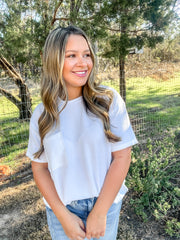 Step Into Spring Ribbed Top - Off White