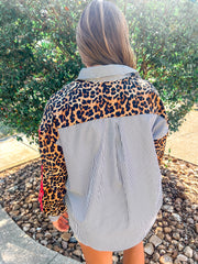 Chic and Wild Button Up Top
