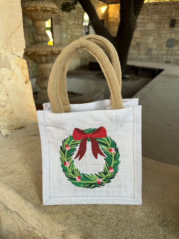 A Cozy Christmas Petite Jute Gift Bag