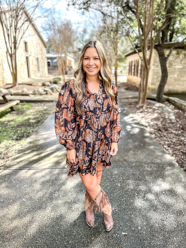 Boot Scootin' Printed Dress