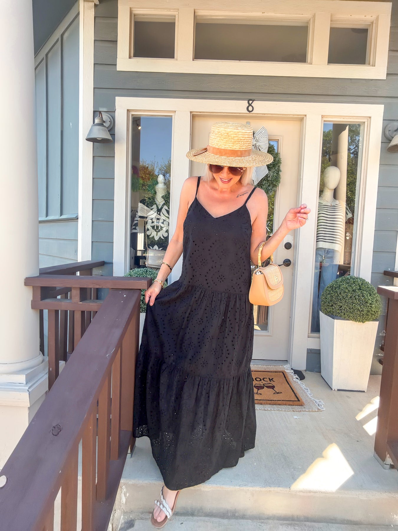 Eyelet Maxi Dress