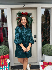 Winter Nights Dress - Hunter Green