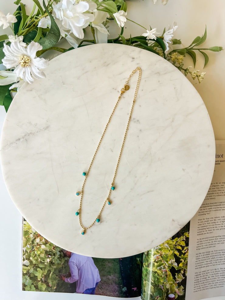 Turquoise Teardrop Necklace - Treasure Jewels
