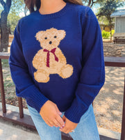 Teddy Bear Sweater - Navy
