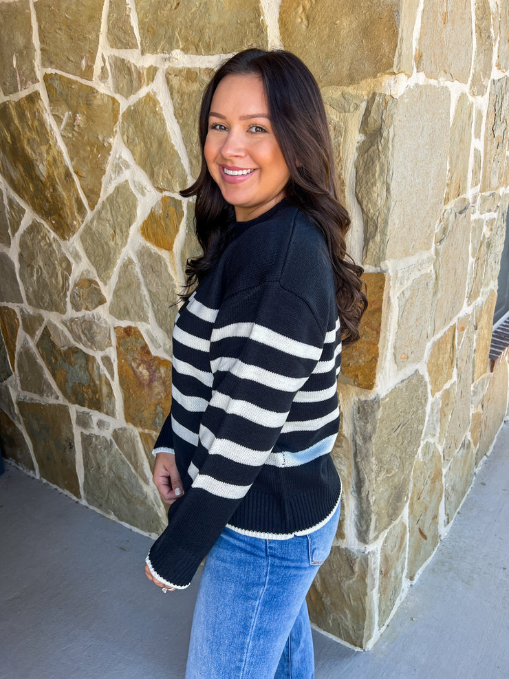 Rustic Retreat Striped Sweater