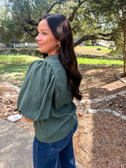 Totally Textured Top - Green