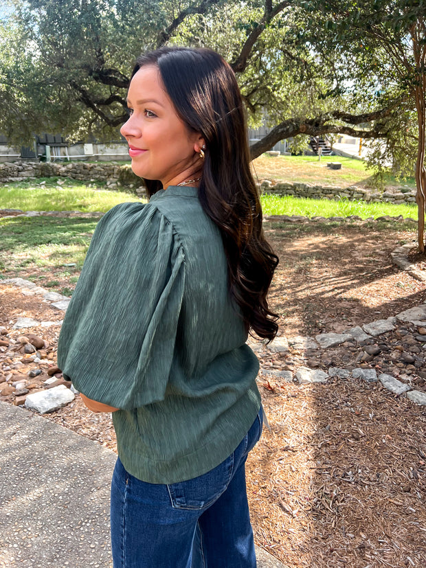 Totally Textured Top - Green