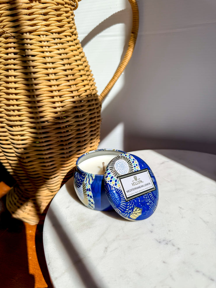 Mediterranean Lemon Candle / Mini Tin / Voluspa – Casa Creek Boutique