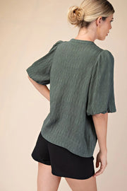 Totally Textured Top - Green