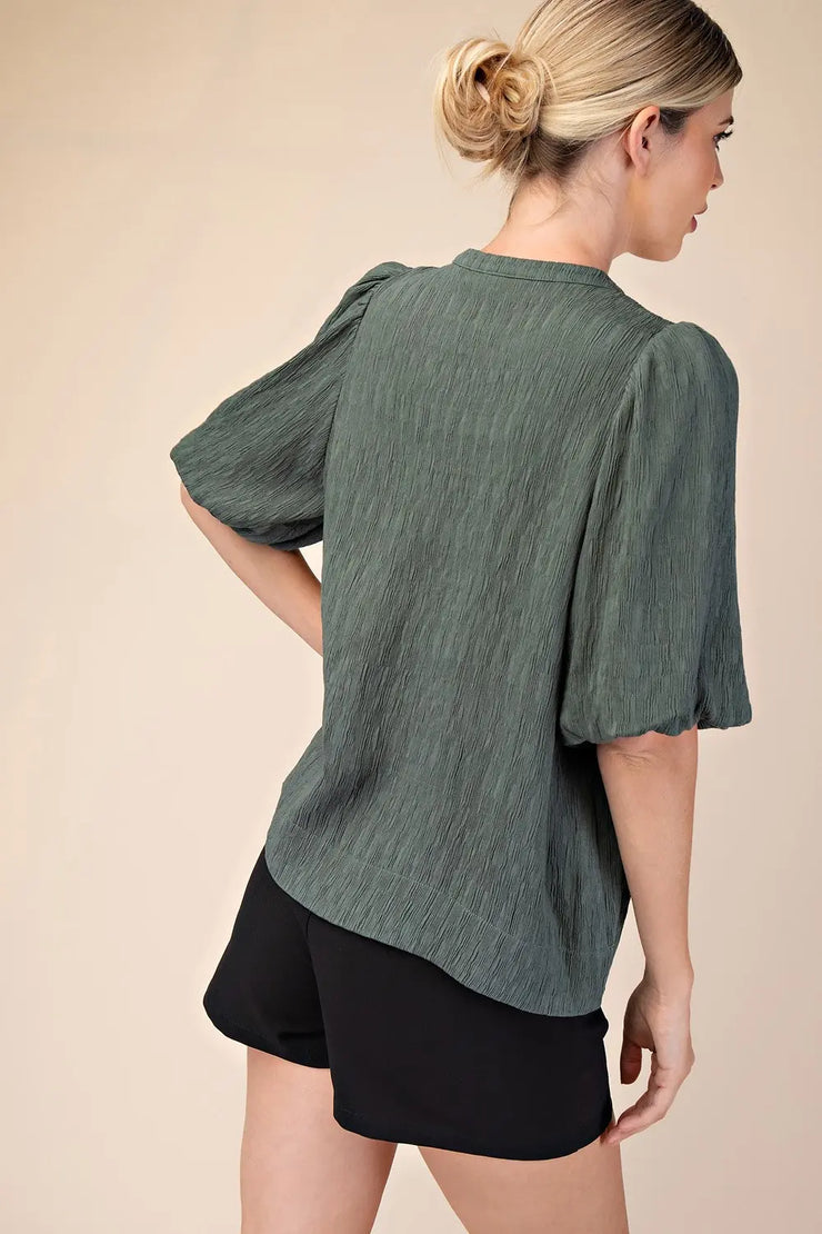 Totally Textured Top - Green