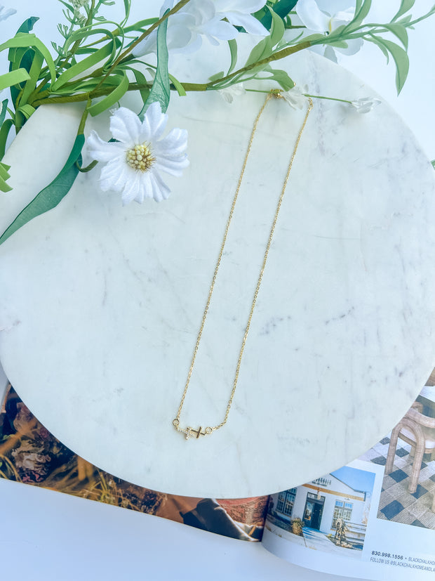 Cross Gold Necklace - Treasure Jewels