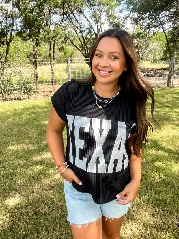 Game On Texas Top - Black