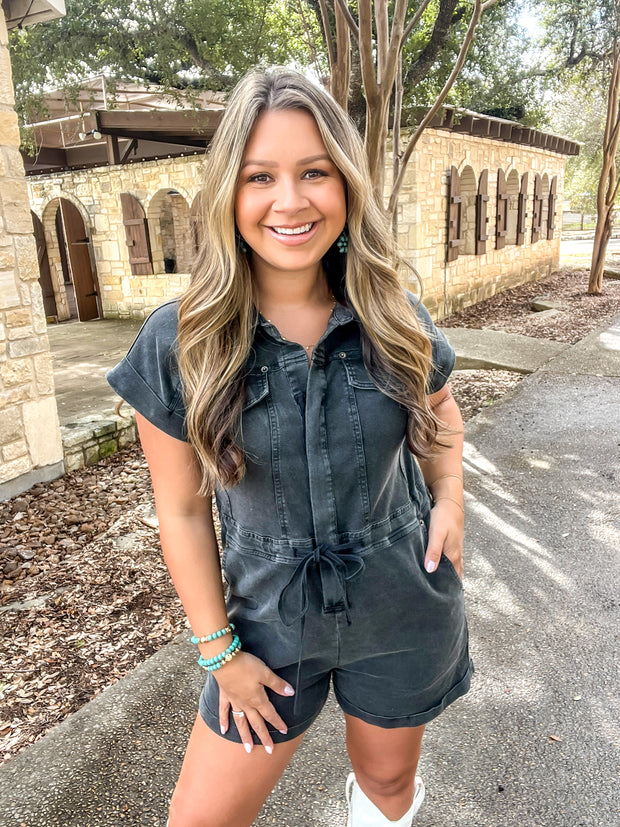 Texas Girl Denim Romper