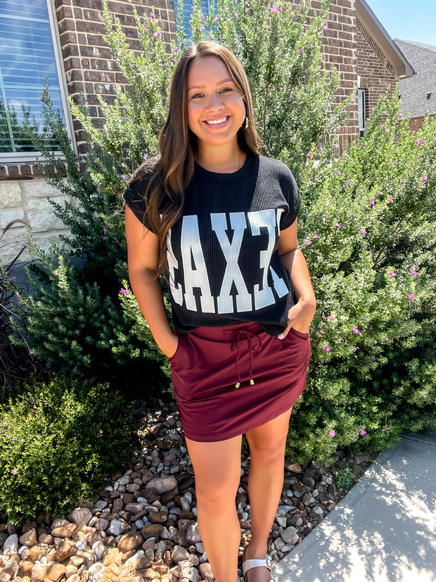Game Time Girl Skort - Maroon