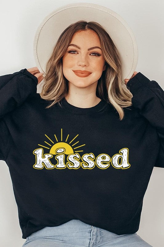 Sun Kissed Oversized Graphic Fleece Sweatshirts