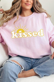 Sun Kissed Oversized Graphic Fleece Sweatshirts
