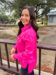 Bubbly Babe Leopard Top - Pink