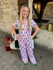 A Pink Christmas Pajama Top