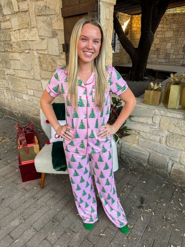 A Pink Christmas Pajama Top