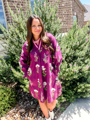 Plum Florals Dress