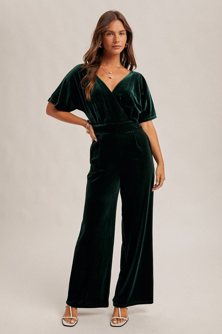 Holiday Glam Velvet Jumpsuit