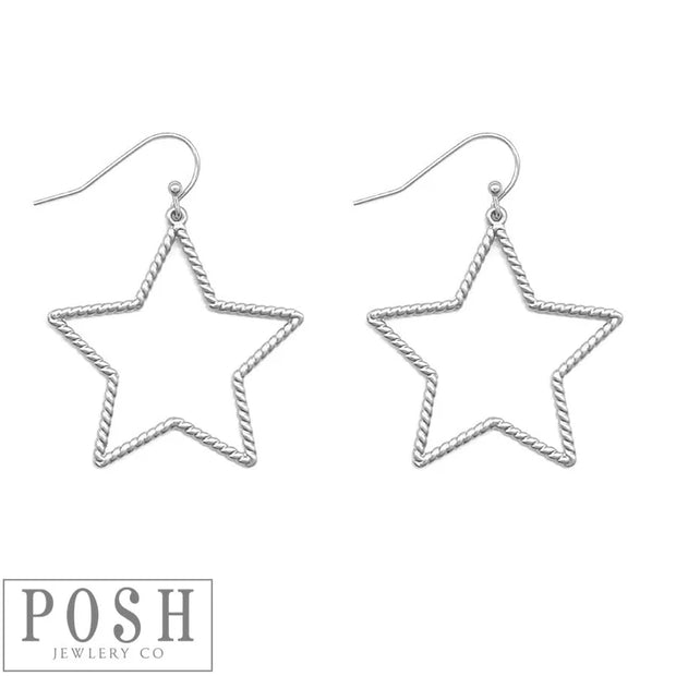 POSH Silver Stars Earrings