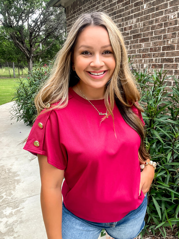 Soft Season Top - Cherry