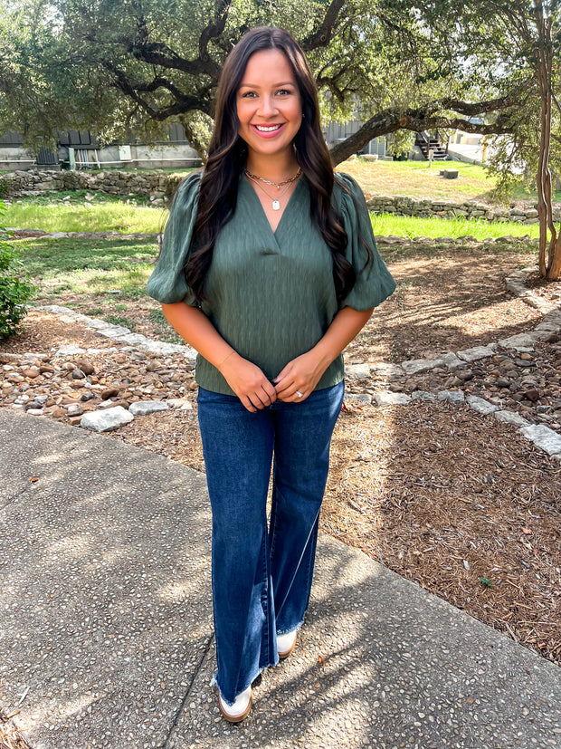 Totally Textured Top - Green