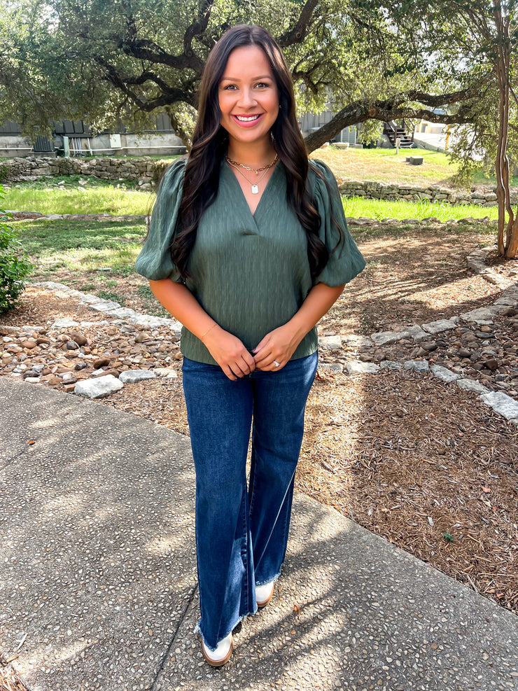 Totally Textured Top - Green