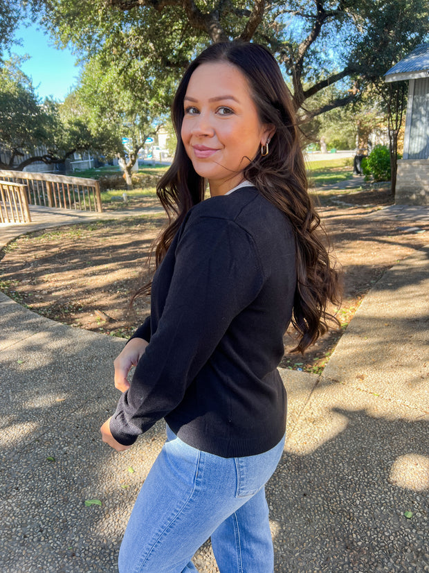 Sweet Scalloped Sweater Knit Cardigan