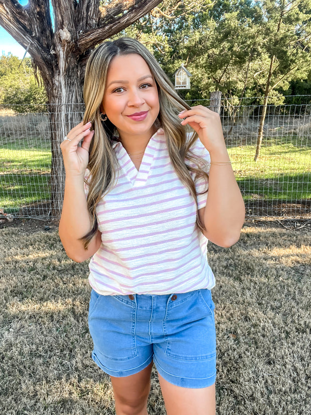 Strawberries & Cream Striped Top