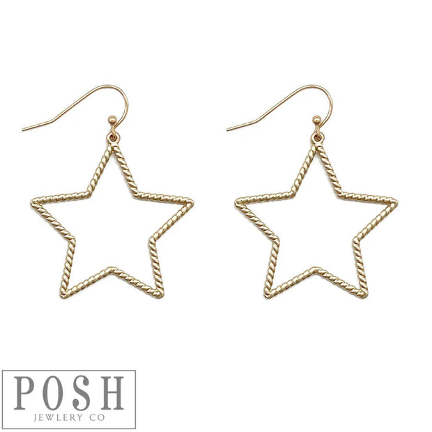 POSH Gold Stars Earrings