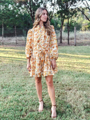 Fall Floral Dress