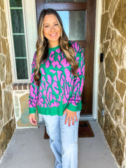 Color Pop Leopard Sweater