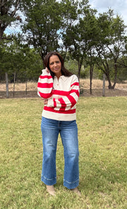 Striped Collar Sweater