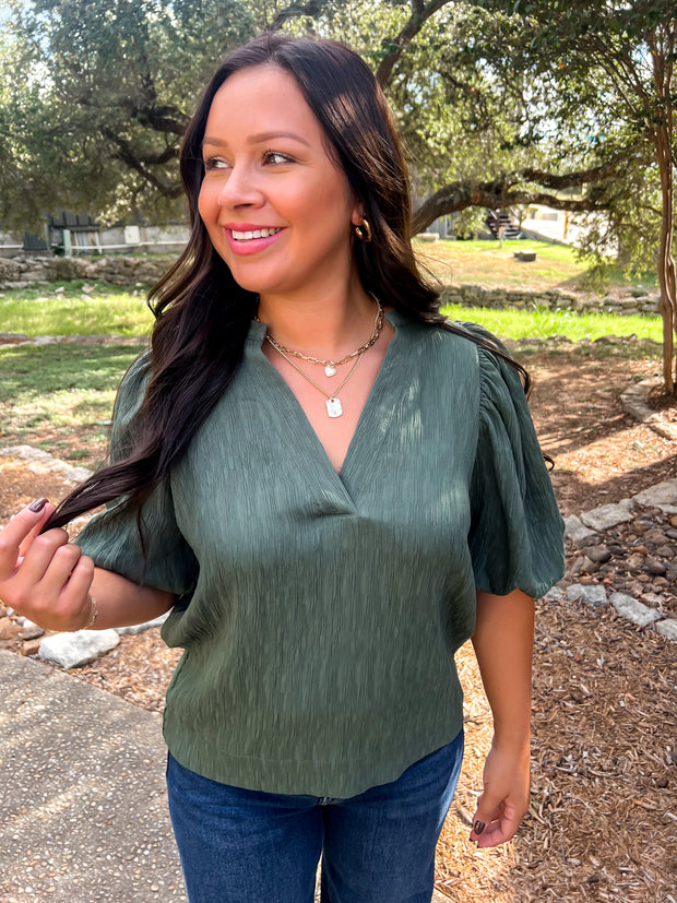 Totally Textured Top - Green