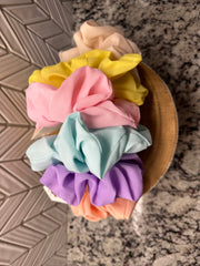 Solid Pastel Scrunchies