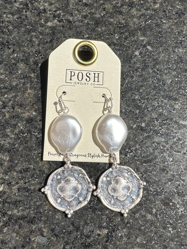 Silver & Pearl Earrings