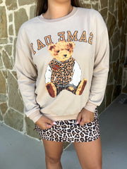 Benny the Bear Pullover - Leopard Game Day