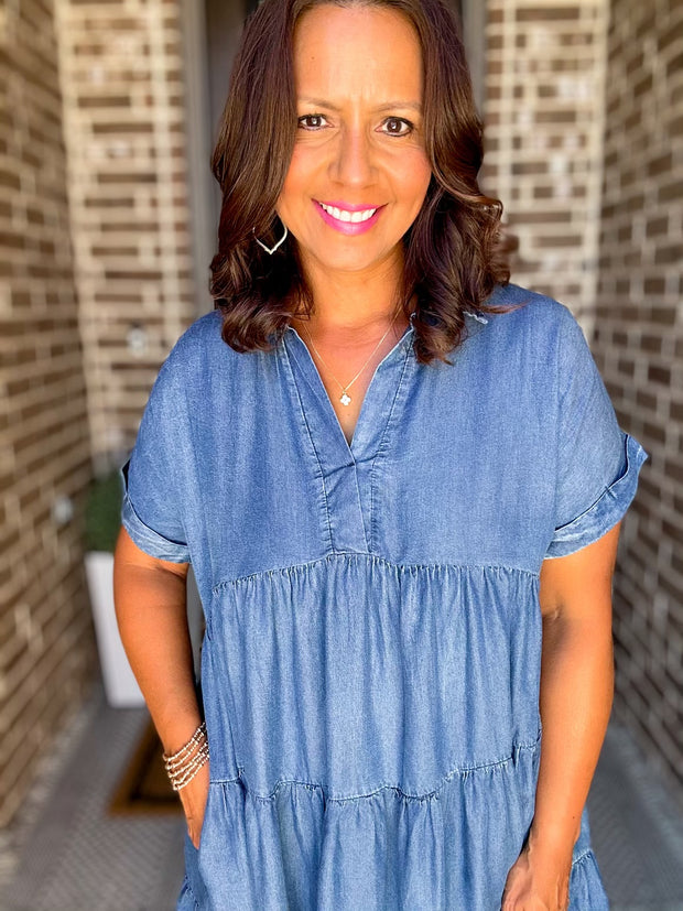 Denim Collared Dress