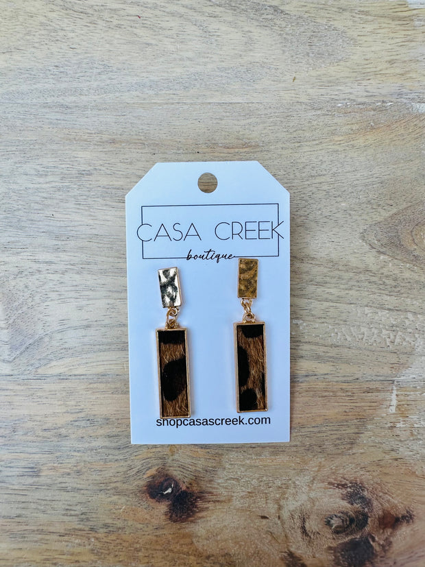 Leopard & Gold Earrings