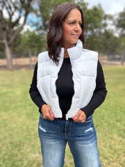 White Puffer Vest