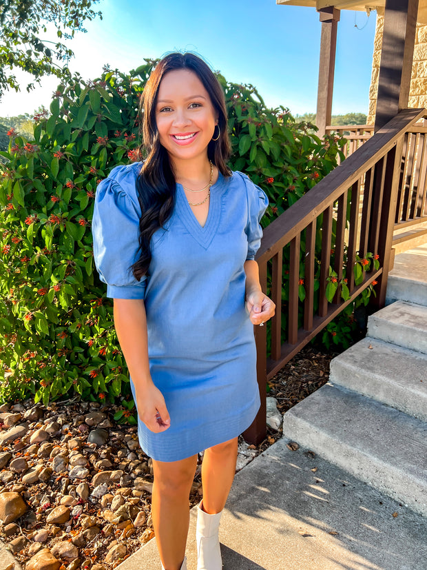 Let's Go Dancing Denim Dress