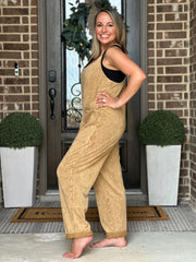 Camel Washed Overalls