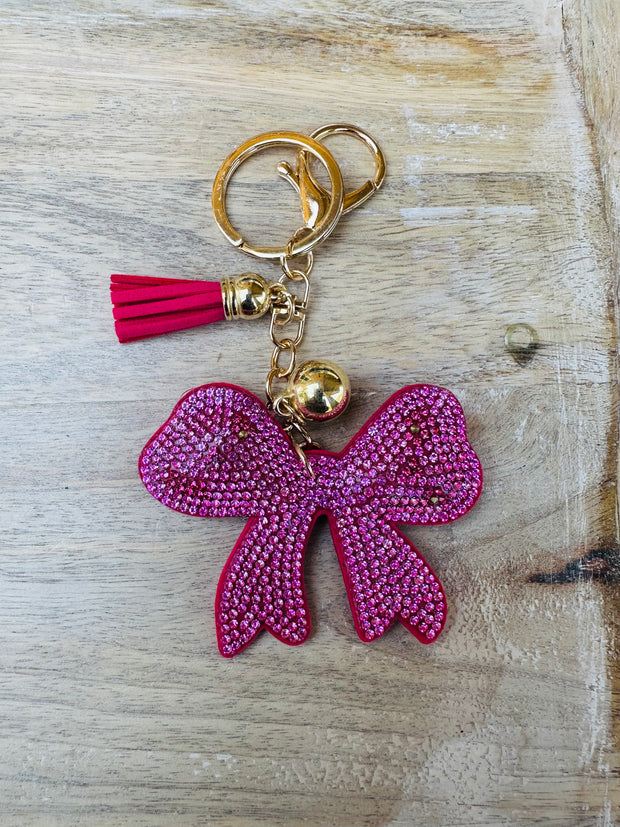 Pink Bow Keychains