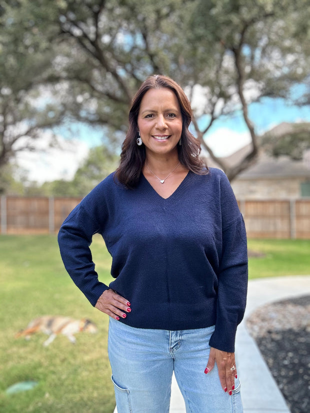 The Navy Knit Sweater