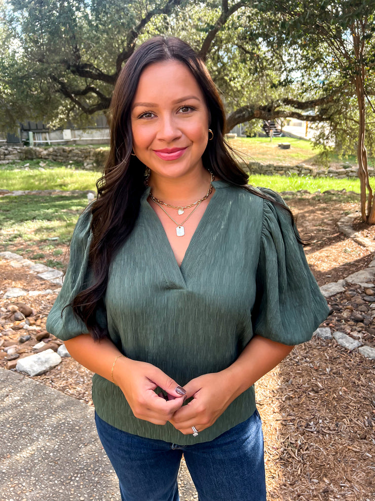 Totally Textured Top - Green