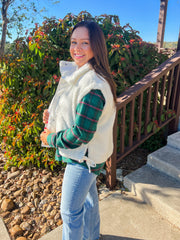 Winter Wanderer Sherpa Vest - White