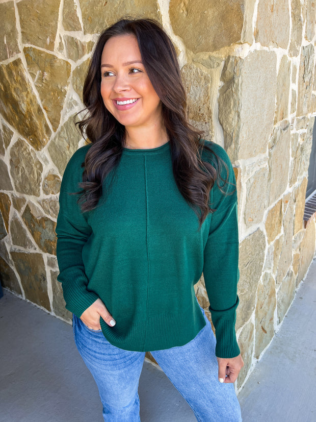 Winter Fireside Sweater - Dark Green
