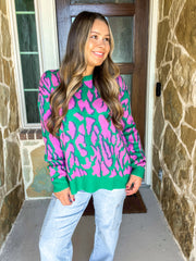 Color Pop Leopard Sweater